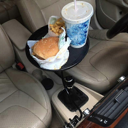 Swivel Car Tray with Integrated Drink Holder for Secure Dining 2