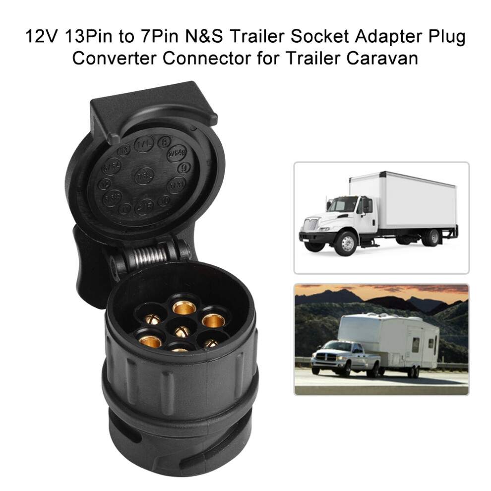 12V 13-7 Pin Trailer Socket Plug 7293282065154