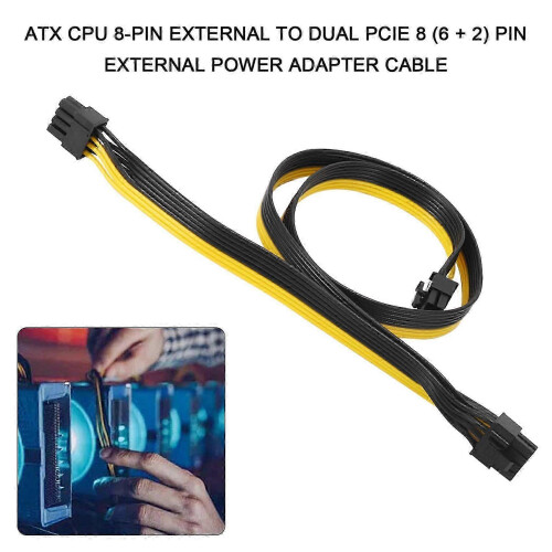 ATX-CPU-8-Pin-Stecker auf Dual-PCIe-8(6+2)-Pin-Stecker-Stromadapterkabel 2