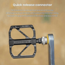 (Silver) Hollow Bike Pedals, Ultra-Light, Quick-Release, Non-Slip Alloy, Black