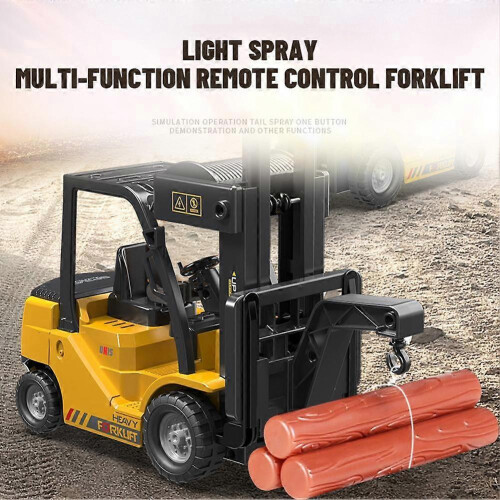 (Forklift) Remote Controlled Forklift with Boxes/Spray Sound and Light Toy Boy Gift