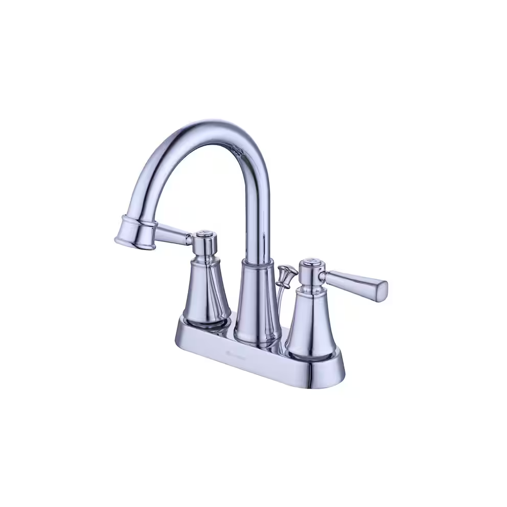 Glacier Bay Melina 4 In. Centerset Double Handle High-Arc Bathroom Faucet In Chrome 7435749379392