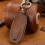 Étui porte-clés avec télécommande pour Tesla Model 3 XY, style automobile, marron 4