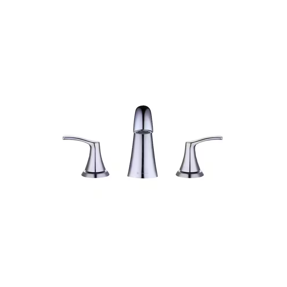Glacier Bay Arnette 8 In. Widespread Double-Handle High-Arc Bathroom Faucet In Polished Chrome 7433114592599