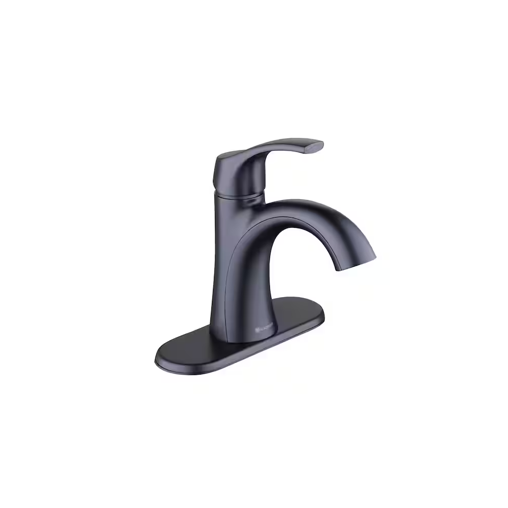 Glacier Bay Arnette Single Handle Single Hole Bathroom Faucet In Matte Black 7437651046089