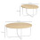 Homcom Mesitas de Café Bicolor 65 x 65 x 32 cm 3