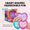 (Blue) Heart Squishy Toy Slow Rising Stress Relief Soft Hand Feeling Creative Portable Decompression Gift 3