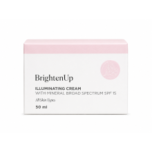 BrightenUp Illuminating Cream SPF 15 50ml | Mineral Broad Spectrum Daily Face Moisturiser | Suitable for All Skin Types