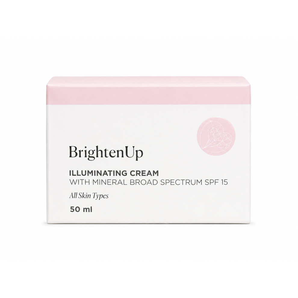 Arbonne Brightenup Illuminating Cream Spf 15 50Ml | Mineral Broad Spectrum Daily Face Moisturiser | Suitable For All Skin Types