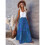 Women'S Boho Printed High Waist Tiered Maxi Skirt Deep  S 6