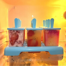 Eisformen mit Stielen, 12 Mulden, lebensmittelechte, BPA-freie Eisformen, DIY-Ideen Eisformen mit Reinigungsbürste