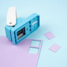 2Pcs Stamp Punch, 1.5X1.25in and 1x0.8in Rectangular Postage Stamps Punches, Lever StampCutter Hole Puncher