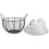 Ceramic Iron Chicken Egg Basket Holder Snack Fruit Sundries Storage Box Hen Ornaments Container Organizer Rack-A 6