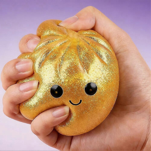 (Blue) Glitter Dumpling Squishy Box Anxiety Relief Fidget Decompression Dough