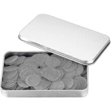 Grilles de tuyauterie 200 pièces en acier inoxydable avec boîte de rangement métallique 3/4 pouce