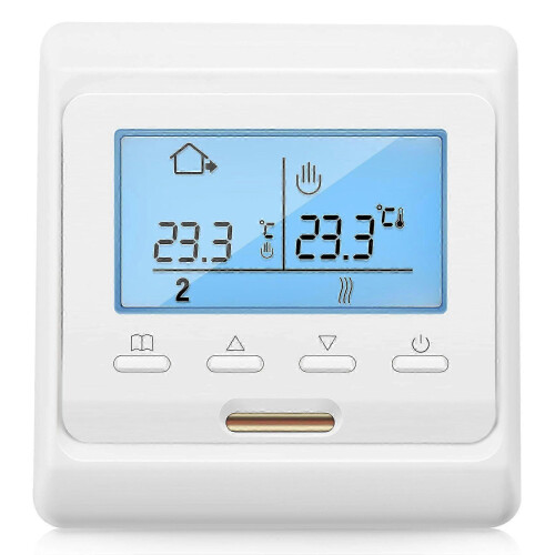 Programmable thermostat for floor heating 16A 230V LCD temperature control