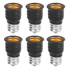 E12 naar E14 adapter voor een set van 6 blacklightlampen