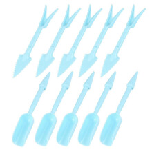 Ensemble d'outils de transplantation pour travaux de jardinage - design pratique, 10 pièces, bleu ciel