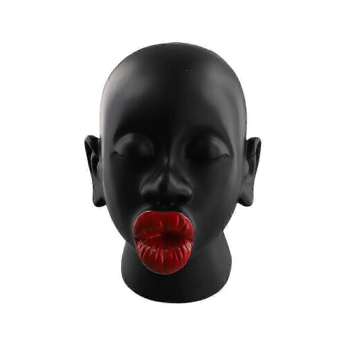 Sculpture de lèvres rouges pour étagère de salon