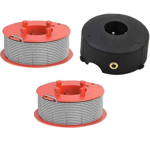 2 spool thread for Bosch ART 23 lawn mower, includes reel cap