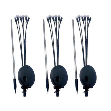 Lot de 3 lampes solaires lucioles, lampes de jardin étanches, lumière chaude