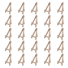 25 Pieces of Mini 5 Inch Wooden Easel. Business Cards, Display Photos, Small Canvases, Classroom DIY