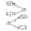 Headlight clamp for motorcycle, universal silver bracket mount 1