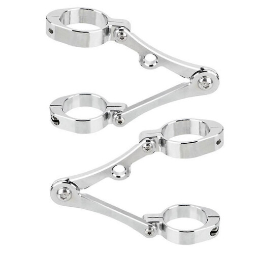 Headlight clamp for motorcycle, universal silver bracket mount
