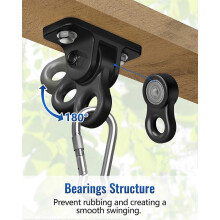 Heavy Duty Swing Hangers Hardware Included-Corrosion Resistant Alloy Steel 5000+ lb Capacity for Wooden Porch Swings,Aerial Yoga Chairs,Playgrounds,T