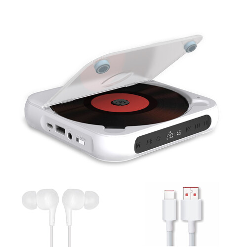 Ρετρό φορητό CD Player RNCYN Πράσινο Οθόνη αφής LCD Bluetooth 5.3 CD, 2