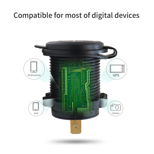 Φορτιστής USB αυτοκινήτου RNCYN Διπλές θύρες USB Έξοδος 5V 1