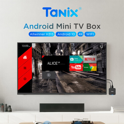 Android 4K HDR TV Box RNCYN TX1 Android 10 4K Τετραπύρηνος Ενσωματωμένο 3D 1