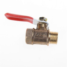 Vanne à bille en laiton pour conduite d'eau - Vanne d'arrêt en ligne à passage intégral 1/4" M/F
