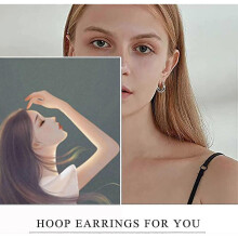 Silver Hoop Earrings for Women, Silver Chunky Hoop Earrings S Hind Hoops Earringshypoallernic Hoop Earrings Jewry for Girls Menou