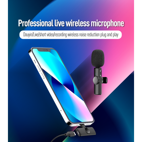 Wireless Lavalier Microphone - RNCYN - Mini format - iPhone and Android compatibility - USB-C type - Wireless 1