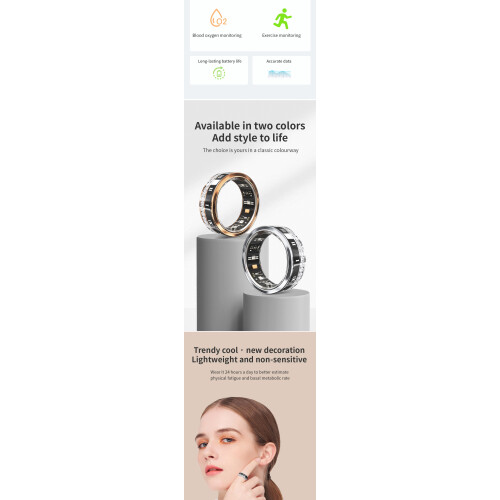 Smart Health Ring RNCYN Παρακολούθηση ύπνου Καρδιακός ρυθμός 2