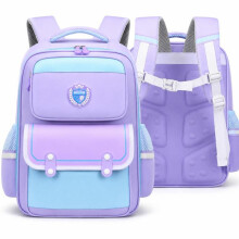 APROSP schooletui met handvat, vakje en hoes, voor kinderen, school, vrije tijd, paars, met rugbeschermer.