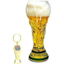 Jalkapallo-olutlasi, 500 ml:n oluttuoppi, personoitu olutlasi pokaalinmuotoisella pullonavaajalla (läpinäkyvä versio)