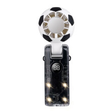 Black portable fan | Football-inspired design with multiple speed settings, mini camping fan | Suitable for