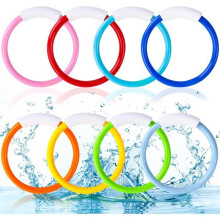 8-teiliges Set Tauchspielzeug für den Pool, bunte Unterwasser-Tauchringe für das Wassertraining