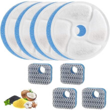4-Piece Cat Water Fountain Filter Set, for Cat Water Fountains, Filter Models WF160, WF040, WF120