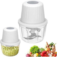 Elektrische hakmolen - 400 ml - USB oplaadbaar - 6 scherpe messen - Glazen kom - Maximale veiligheid