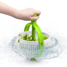 Essoreuse à Salade Pliable Multi-Usage - Panier Tournant avec Poignée pour Lavage et Séchage de Légumes, Stockage Compact