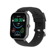 Slim sporthorloge, zwart slim horloge voor mannen en vrouwen, IP68 fitness tracker met stappenteller