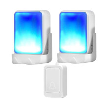 Sonnette lumineuse à flash puissant avec 7 couleurs et 4 volumes,sans fil,portée de 180 m,pour la maison ou le bureau
