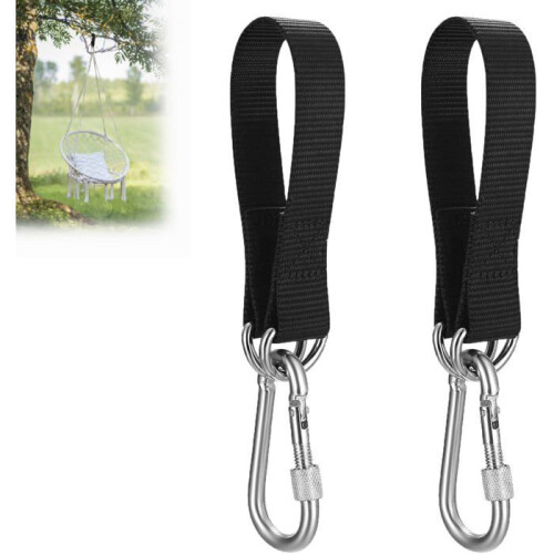 Swing Fixing Kit - Black - Tear-Resistant Nylon Straps - 200 kg Capacity - Easy Assembly