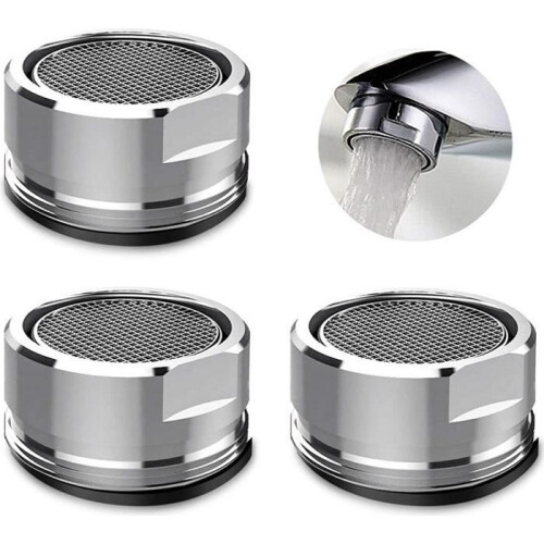 Faucet Aerator, 3pcs Faucet Filter with Sealing Ring for Kitchen, Bathroom (Outer Diameter 24MM)