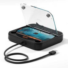 Reproductor de CD Hi-Fi para coche – Universal, AUX/USB, Plug & Play, resistente a golpes, compacto, negro (13,3 x 13,3 x 2,5 cm)