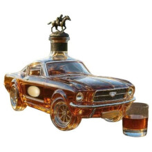 Carafe à whisky en verre borosilicate - PZCC - Forme de voiture - Verre borosilicate - Résistant aux chocs thermiques