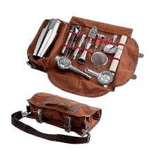 Kit d'outils en toile pour barmans avec espace de rangement pour les outils de bar